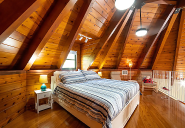 Upstairs Loft with a King Size Bed